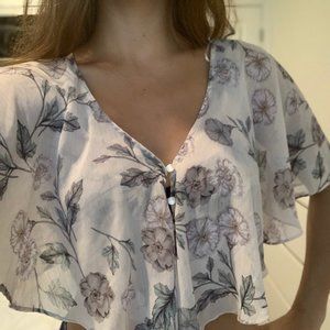LUSH flowy layered floral top